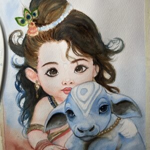 Krishna Watercolor